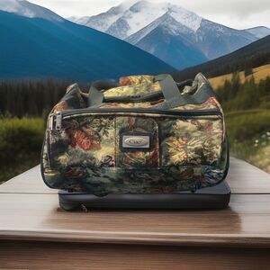 Vintage 80s Ciao Canvas Bag Duffel Floral Multicolored‎ 15x10